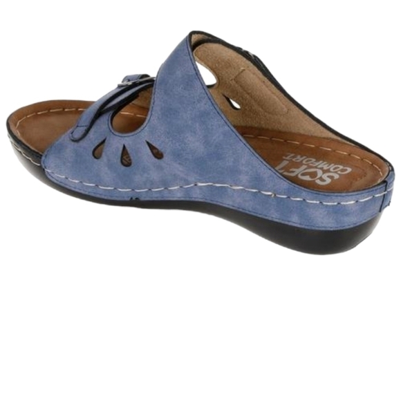 Band wagon comfort sandal faux Leather size 8 - Picture 2 of 12